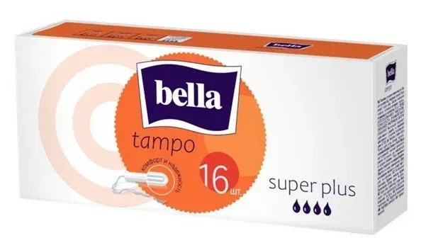 Тампоны женск.гигиен.комфорт и надёжность "bella tampo" Super Plus 16шт.1*20 (ВЕ-032-SP16-Е02)